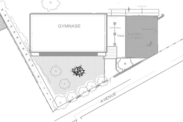 connexionS, plan de masse du site vue de l'installation